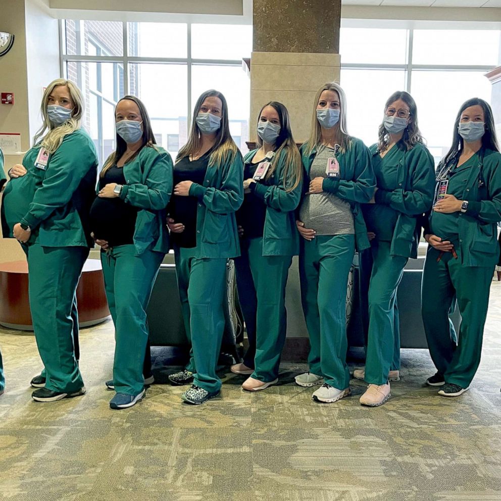 VIDEO: Oh baby! Ten nurses, one doctor at hospital are pregnant at the same time