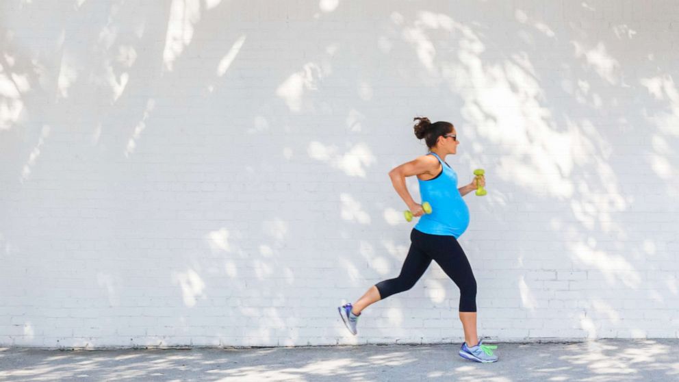 PHOTO: In this file photo, a pregnant woman is shown jogging.