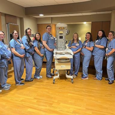 PHOTO: HSHS St. Vincent Hospital announced a baby boom in May as 14 maternity nurses are expecting babies of their own.