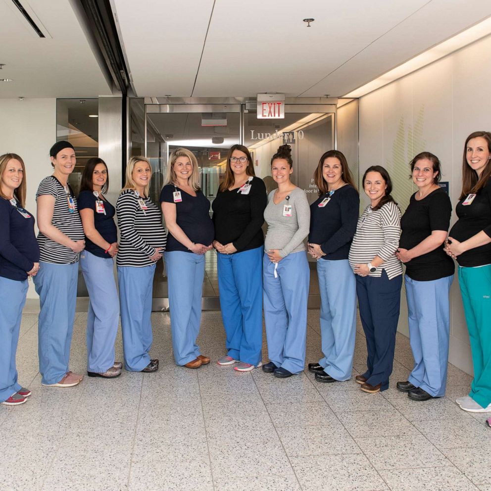 VIDEO:14 nurses in 1 hospital oncology unit are pregnant at the same time 