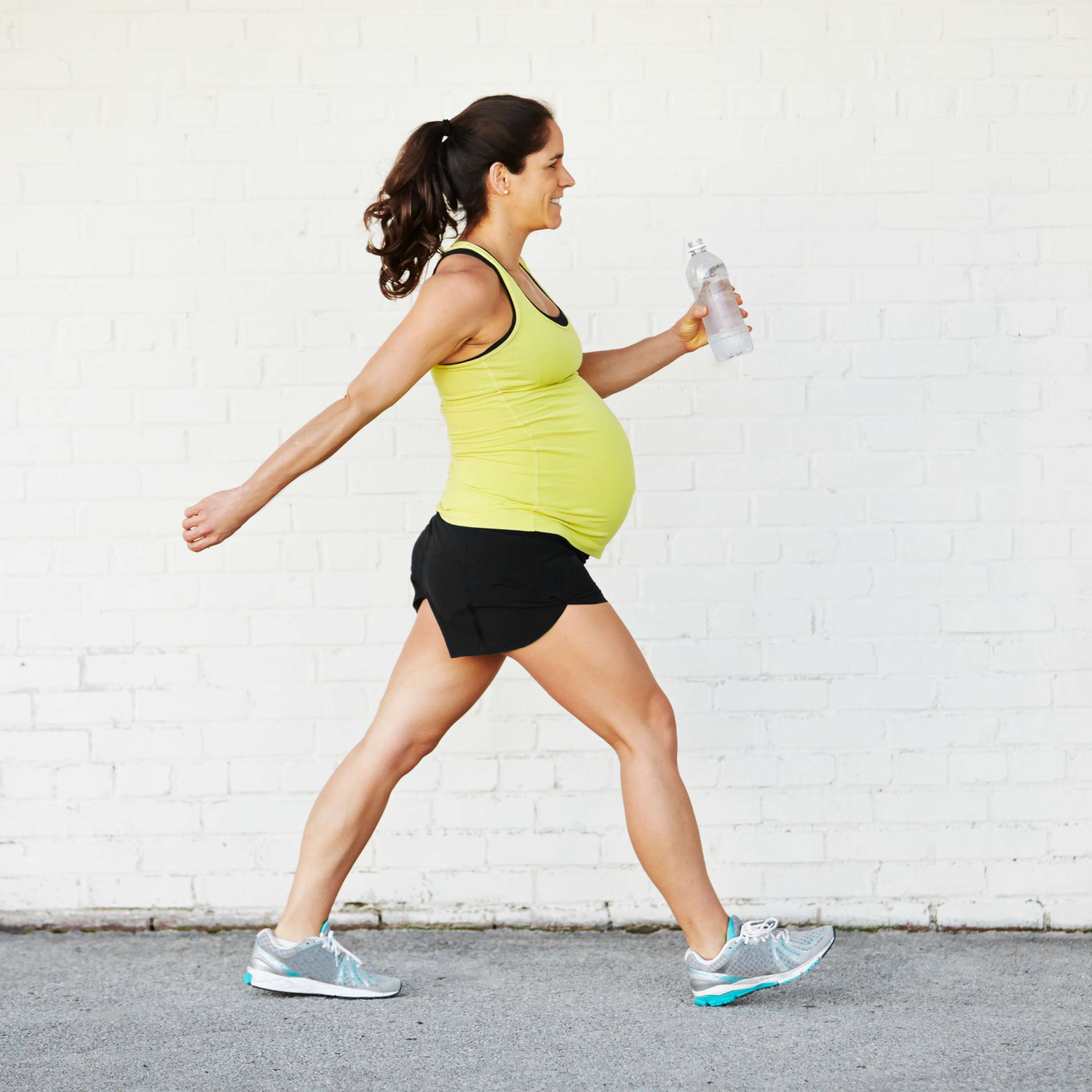 PHOTO: A pregnant woman exercises in this undated stock photo.