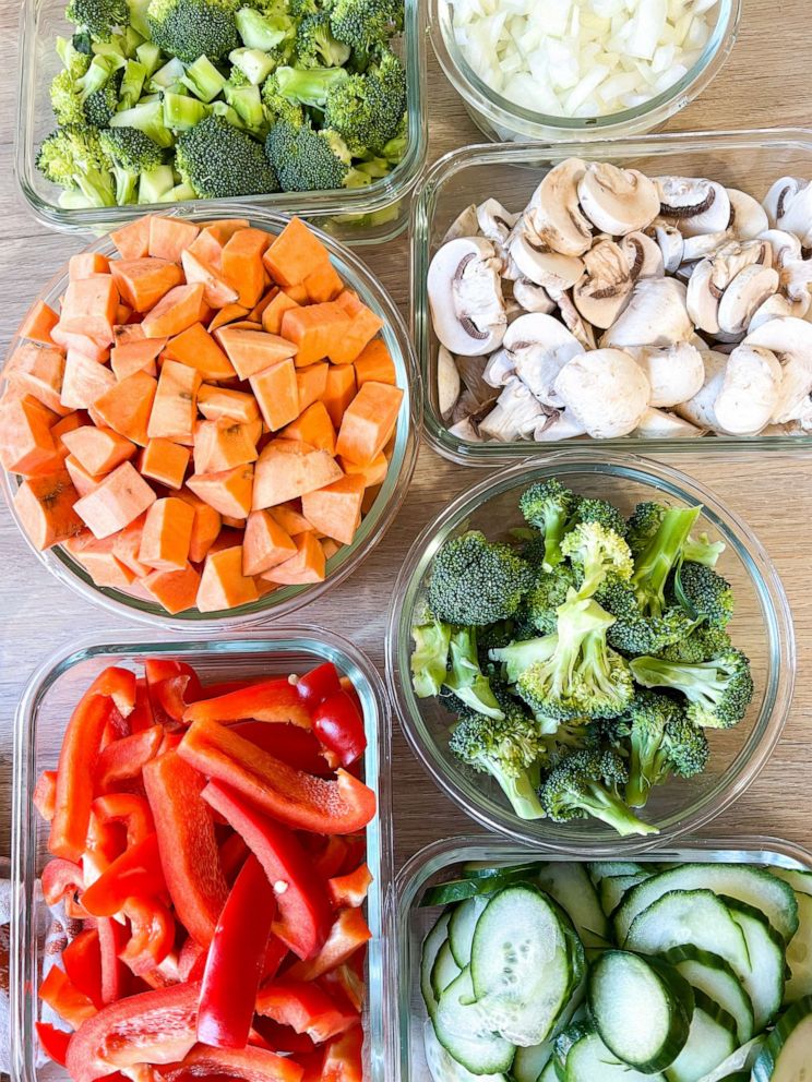 PHOTO: Meal prepped vegetables for a week of healthy meals.