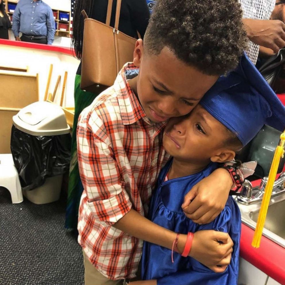 VIDEO: Sweet moment between brother and sister at preschool graduation has our hearts exploding