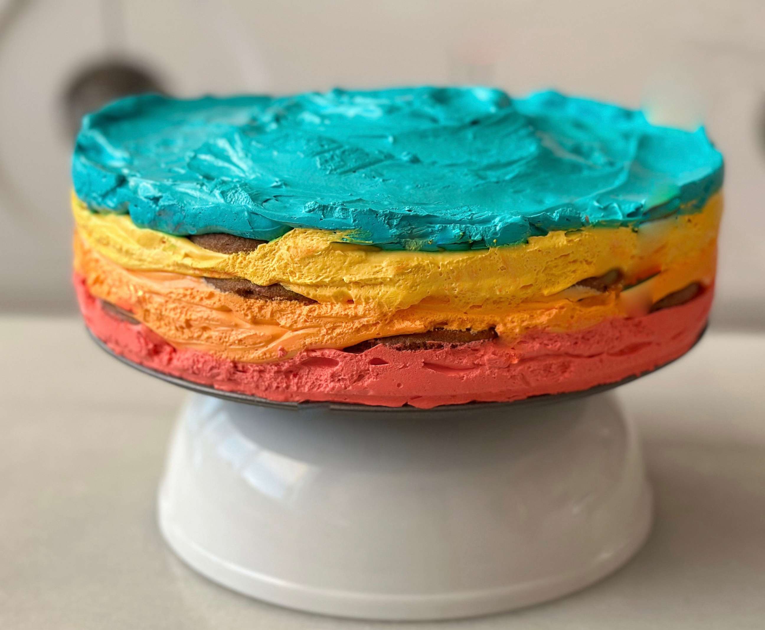 PHOTO: A rainbow icebox cake to celebrate Pride month.