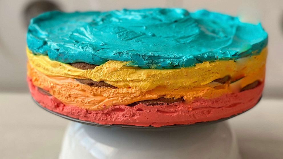 PHOTO: A rainbow icebox cake to celebrate Pride month.