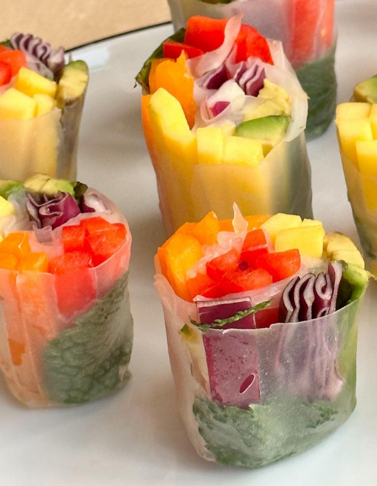 PHOTO: Chef Jason Goldstein makes a rainbow summer roll to celebrate Pride Month.