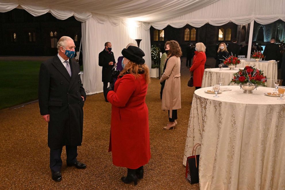 PHOTO: Prince Charles attends an event at Windsor Castle to thank local volunteers and key workers for the work they are doing during the coronavirus pandemic and over Christmas, in Windsor, England, Dec. 8, 2020.
