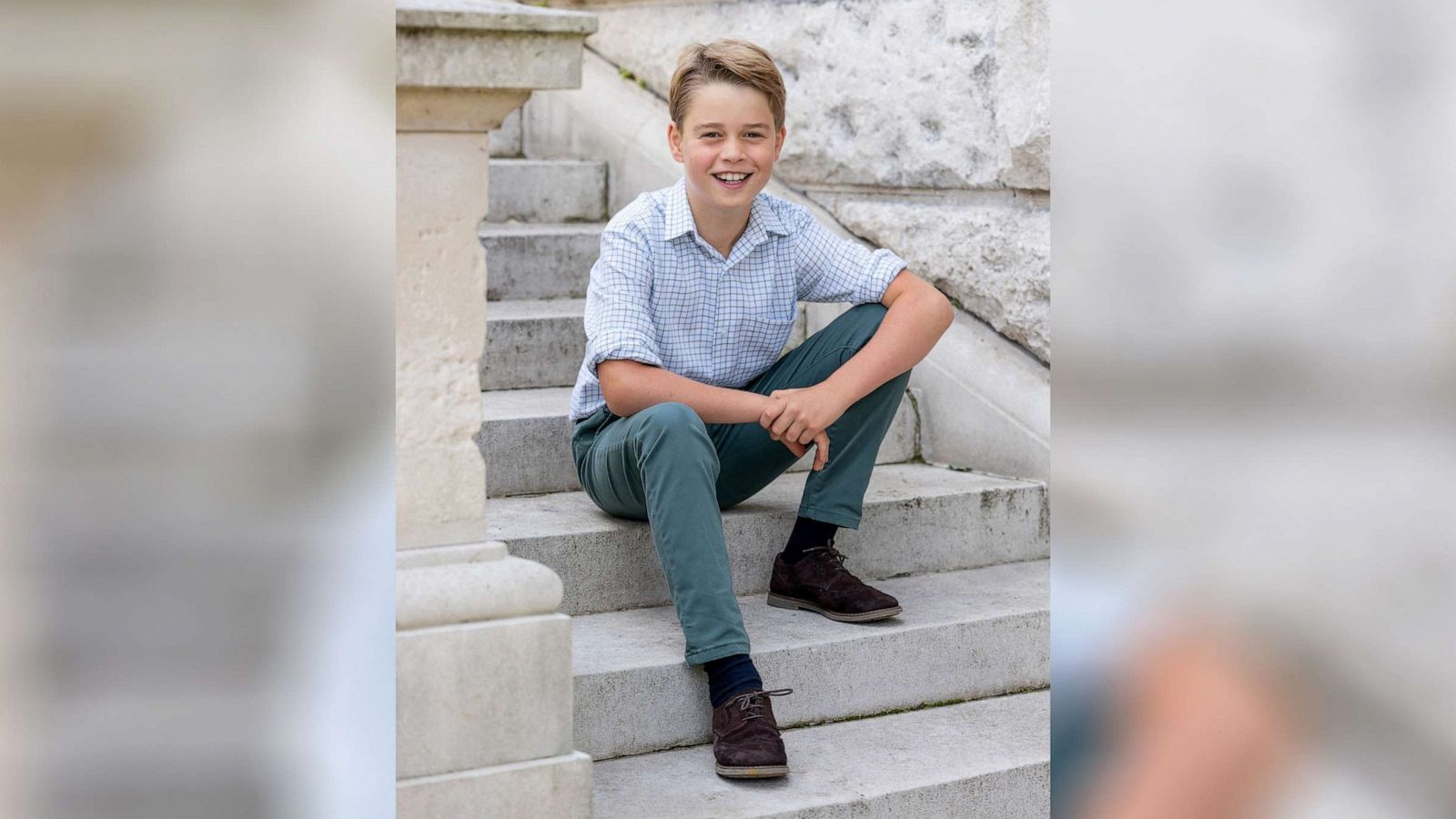 PHOTO: Britain's Prince George poses in this undated handout picture issued by Kensington Palace ahead of his tenth birthday, in Windsor, Britain, released, July 21, 2023.