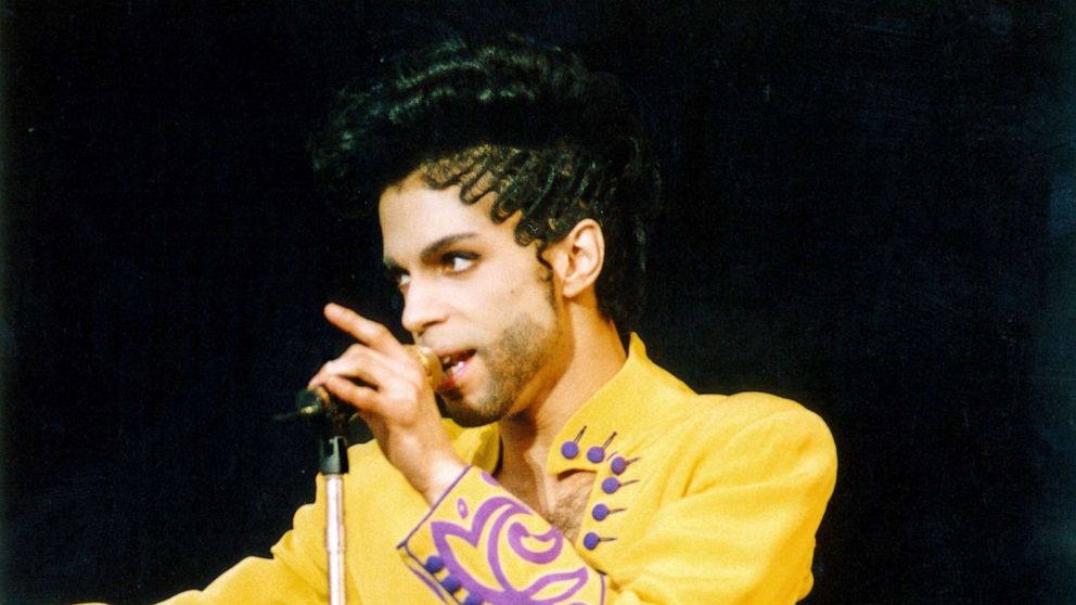 PHOTO: In this June 26, 1992, file photo, Prince is shown in concert during the Diamonds and Pearls Tour, in Manchester England.