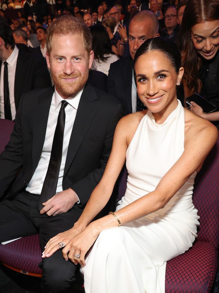 PHOTO: In this July 11, 2024, file photo, Prince Harry, Duke of Sussex and Meghan, Duchess of Sussex attend the 2024 ESPY Awards at Dolby Theatre in Hollywood, Calif.