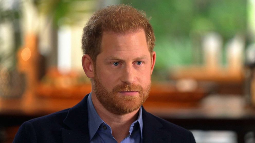 PHOTO: Prince Harry during an interview with ABC News.