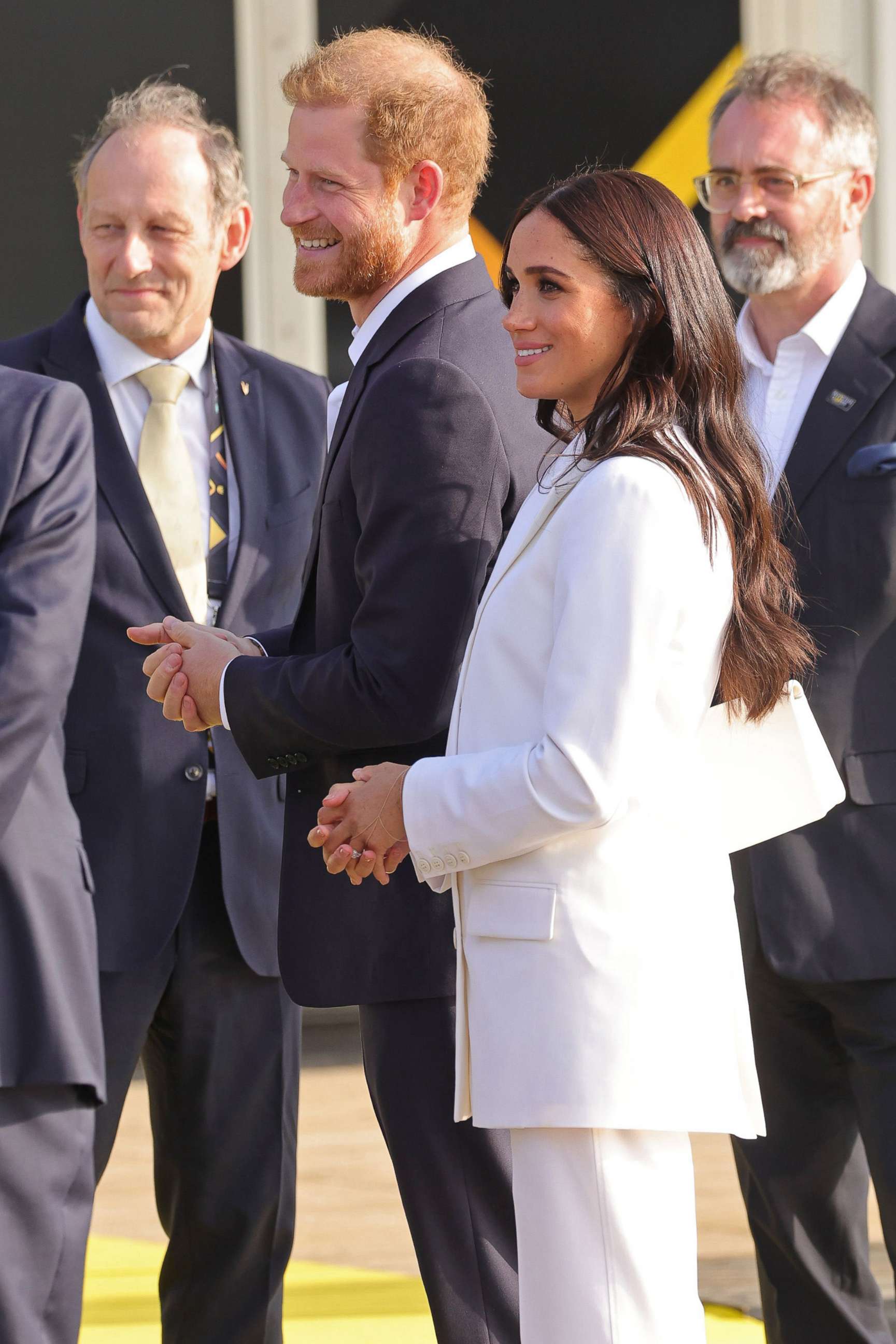 PHOTO: Prince Harry, Duke of Sussex and Meghan, Duchess of Sussex attend a reception ahead of the start of the Invictus Games The Hague 2020 on April 15, 2022 in The Hague, Netherlands.