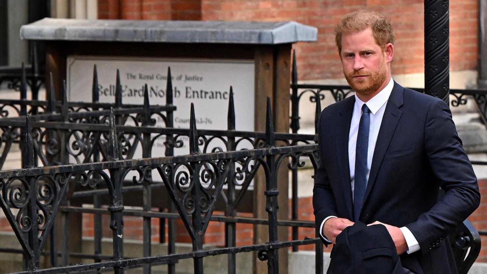 PHOTO: Prince Harry, Duke of Sussex leaves from the Royal Courts of Justice, Britain's High Court, in central London on March 27, 2023.