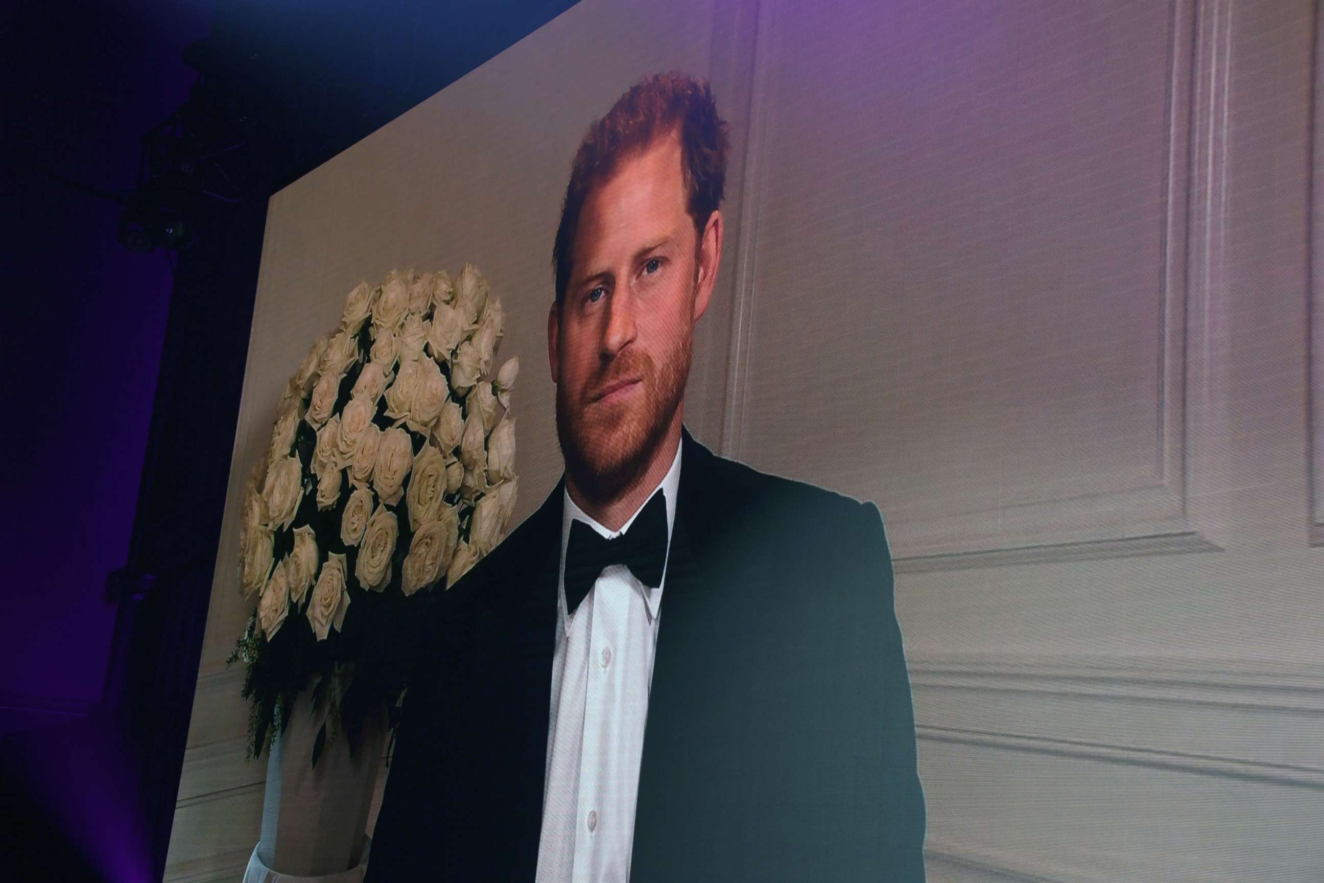 PHOTO: Prince Harry, Duke of Sussex appears via video link at the 24th GQ Men of the Year Awards in association with BOSS at Tate Modern on Sept. 1, 2021 in London.