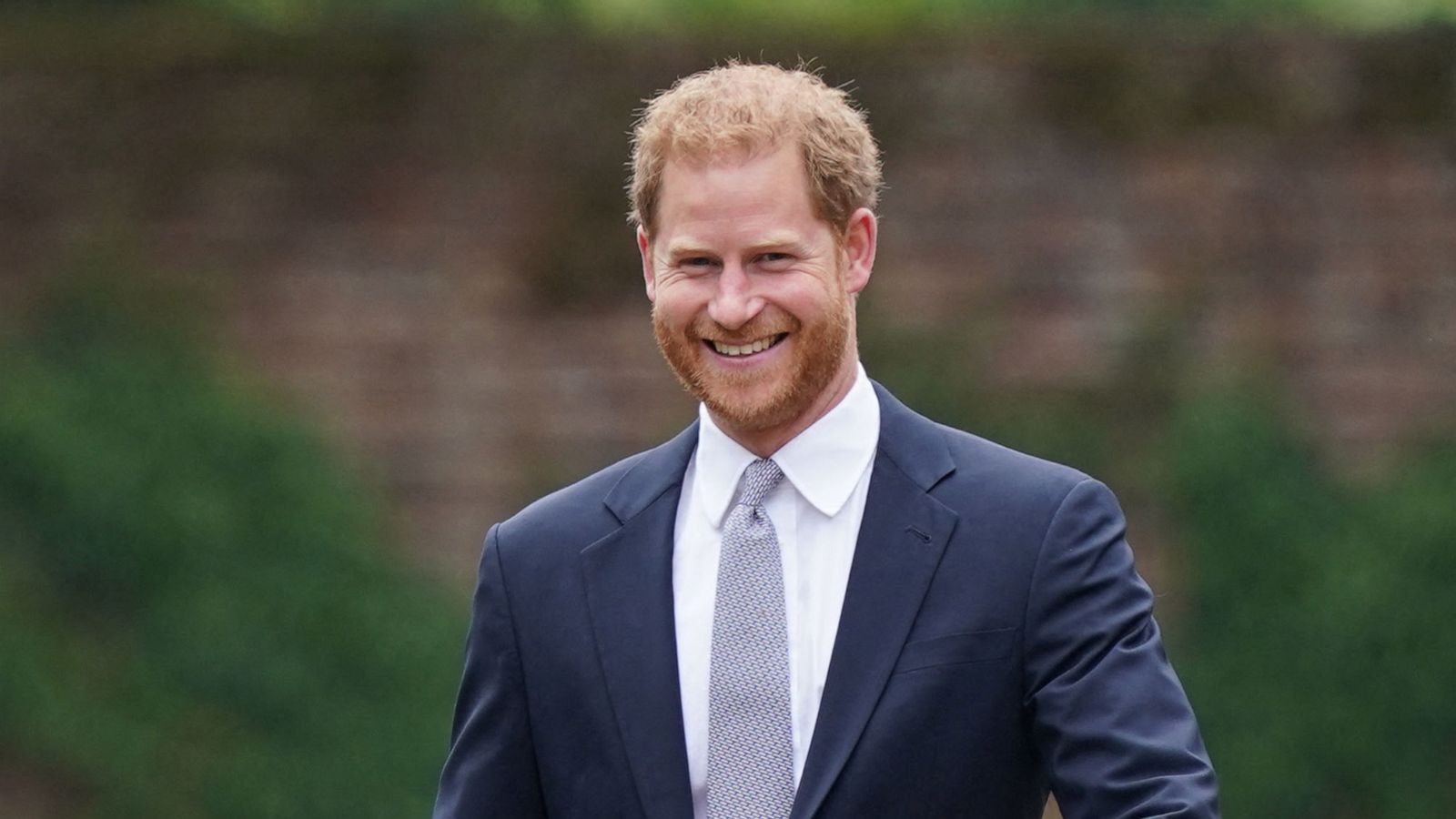 PHOTO: Britain's Prince Harry, Duke of Sussex arrives for the unveiling of a statue of his mother, Princess Diana, at The Sunken Garden in Kensington Palace, London on July 1, 2021.