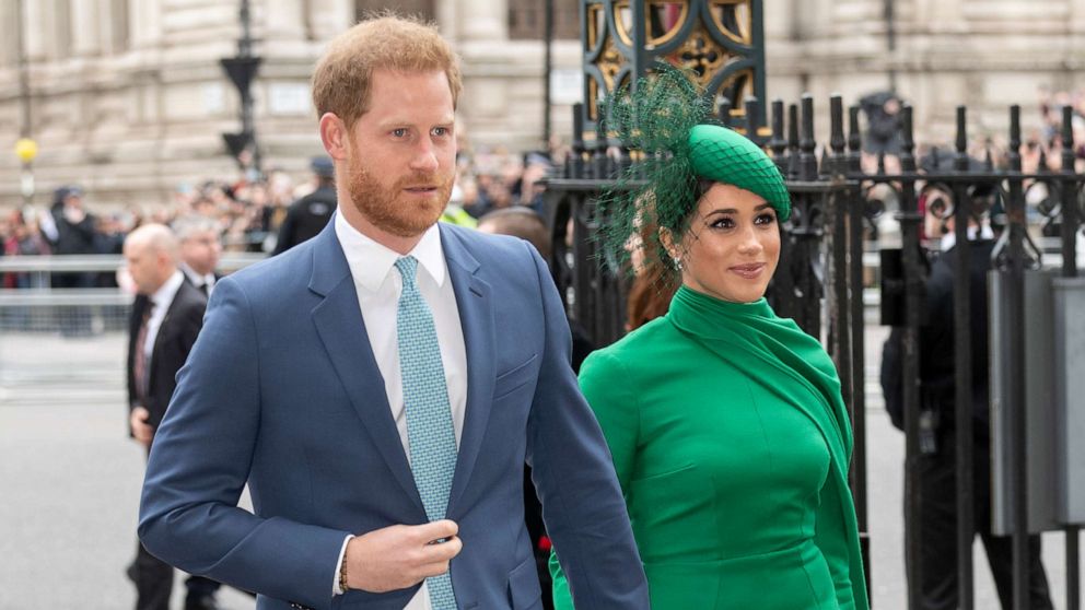 PHOTO: Prince Harry, Duke of Sussex and Meghan, Duchess of Sussex attend the Commonwealth Day Service 2020 at Westminster Abbey on March 9, 2020, in London.