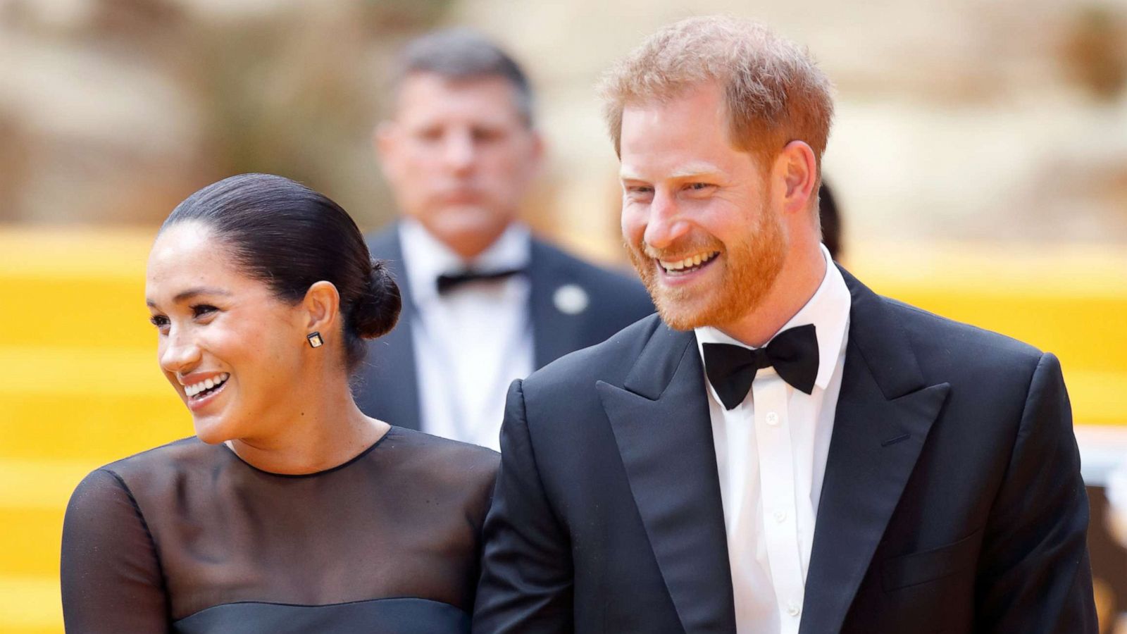 PHOTO: Meghan, Duchess of Sussex and Prince Harry, Duke of Sussex attend "The Lion King" European Premiere at Leicester Square on July 14, 2019, in London.