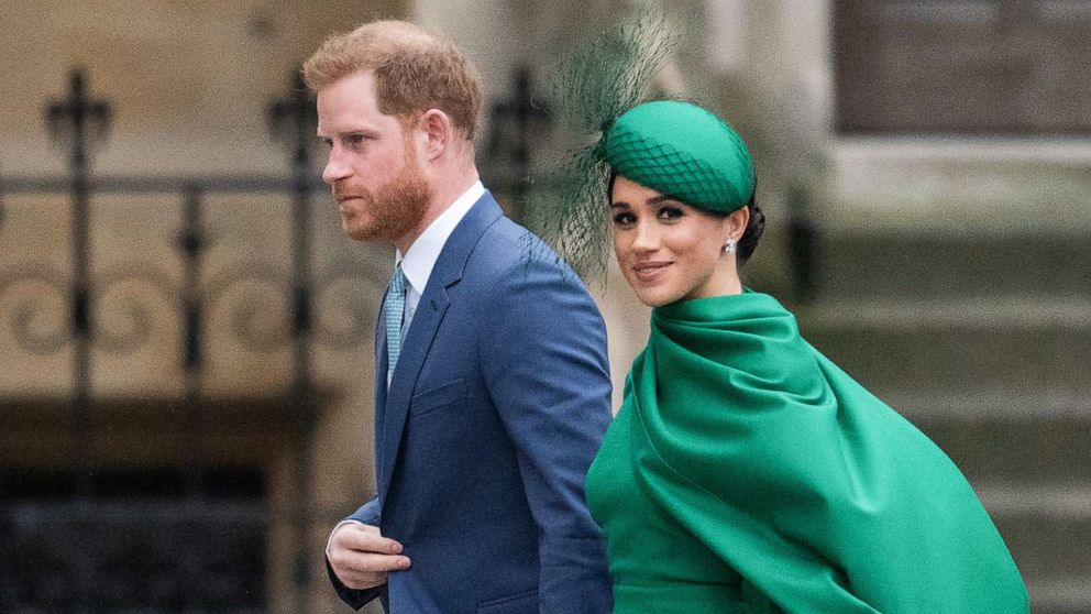 PHOTO: Prince Harry, Duke of Sussex and Meghan, Duchess of Sussex attend the Commonwealth Day Service 2020 on March 09, 2020, in London.