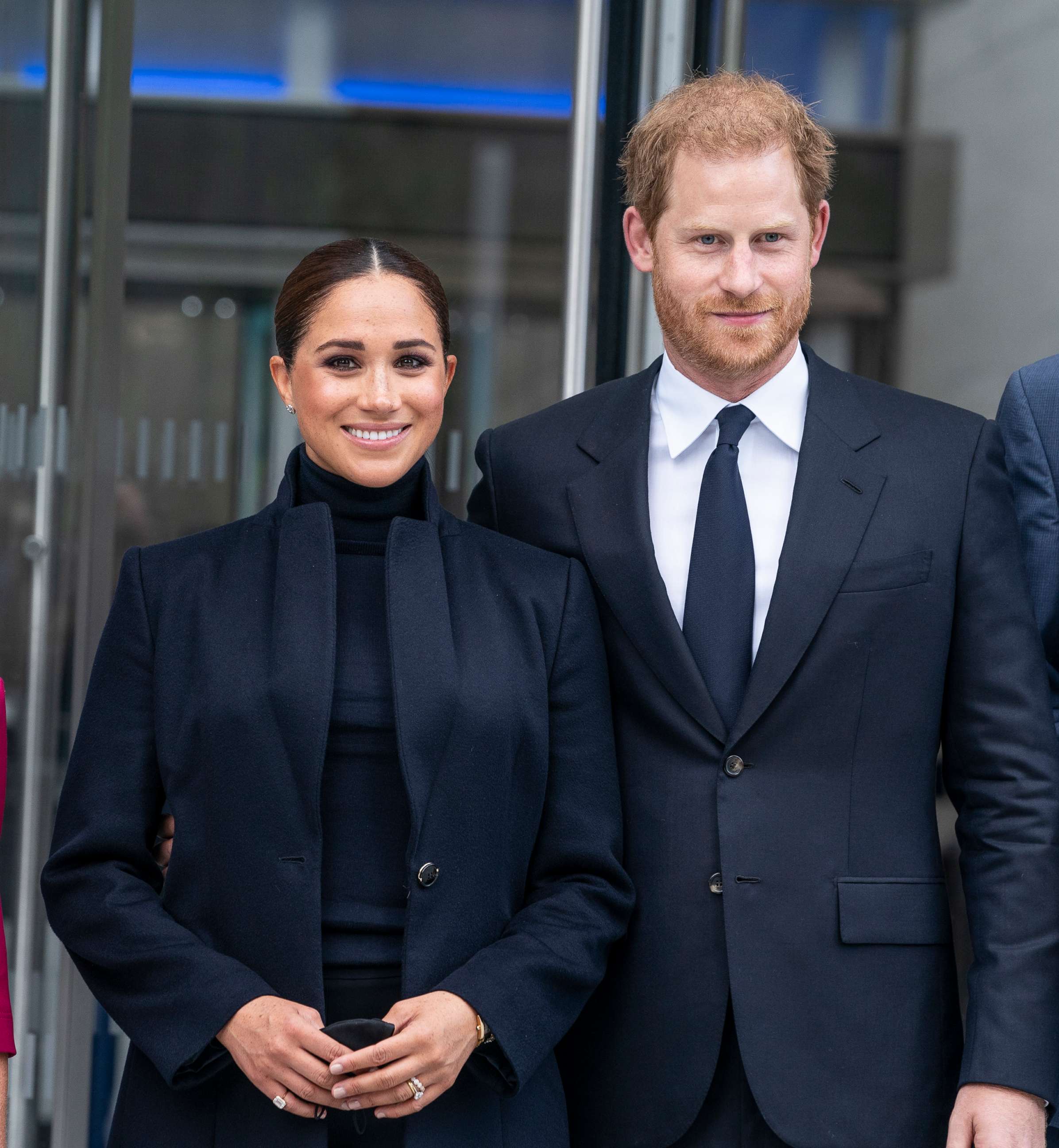 PHOTO: The Duke and Duchess of Sussex, Prince Harry and Meghan visit One World Observatory on 102nd floor of One World Trade Center in New York, Sept. 23, 2021.