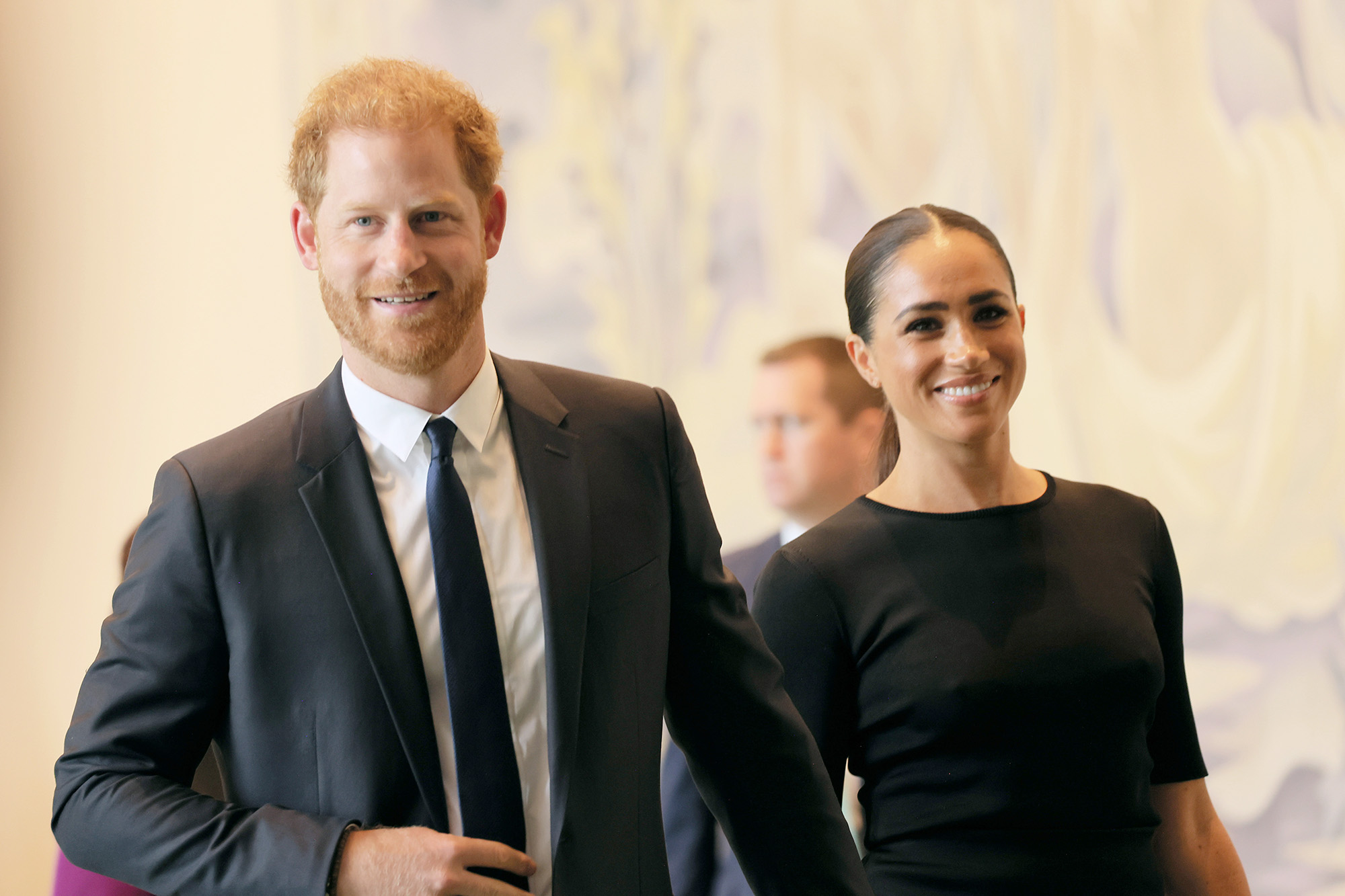 PHOTO: Prince Harry and Meghan Markle arrive at the United Nations Headquarters in New York, July 18, 2022.