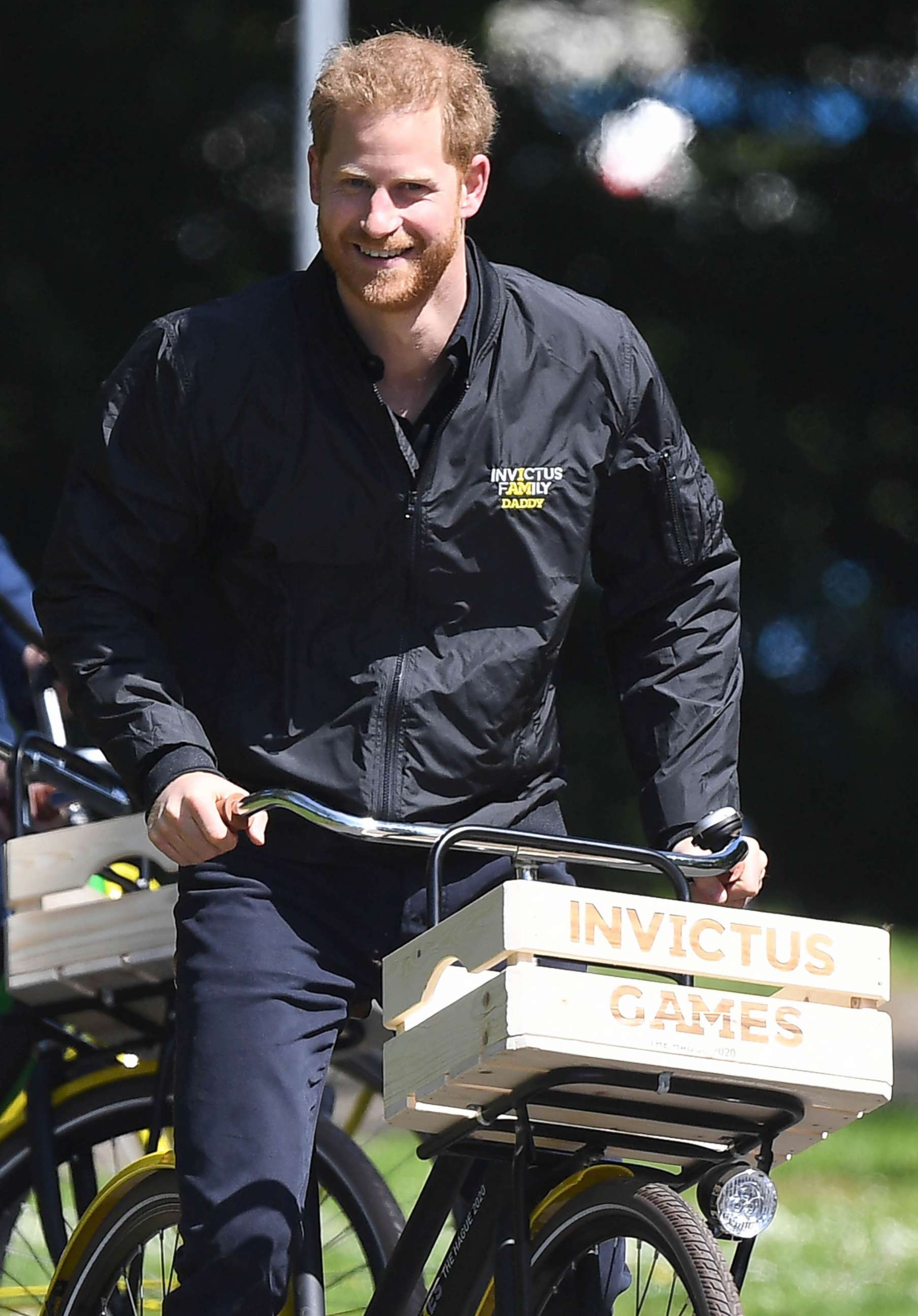 PHOTO: Prince Harry on a bicycle ride launching The fifth Invictus Games, May 9, 2019.