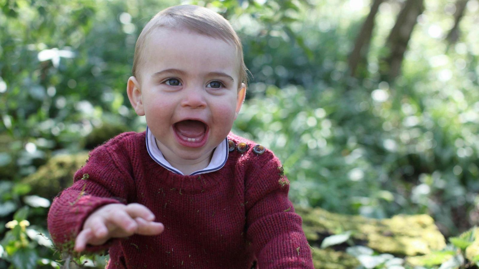 PHOTO: This photo released by Kensington Palace on Monday April 22, 2019, and taken by Kate, Duchess of Cambridge, shows Prince Louis at their home in Norfolk, England, to mark his first birthday on Tuesday.