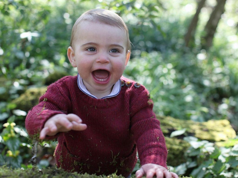PHOTO: This photo released by Kensington Palace on Monday April 22, 2019, and taken by Kate, Duchess of Cambridge, shows Prince Louis at their home in Norfolk, England, to mark his first birthday on Tuesday.