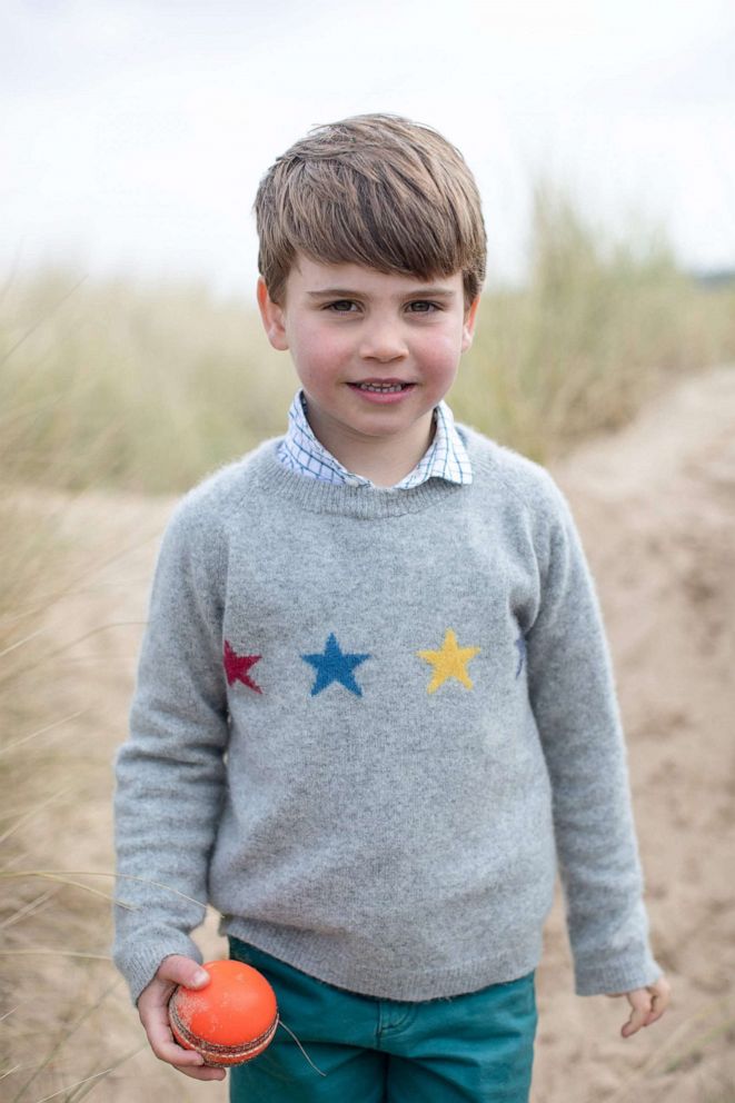 PHOTO: A handout picture released by Kensington Palace on April 22, 2022, shows Britain's Prince Louis of Cambridge posing for a photograph, taken by his mother, Britain's Catherine, Duchess of Cambridge, in Norfolk, eastern England.