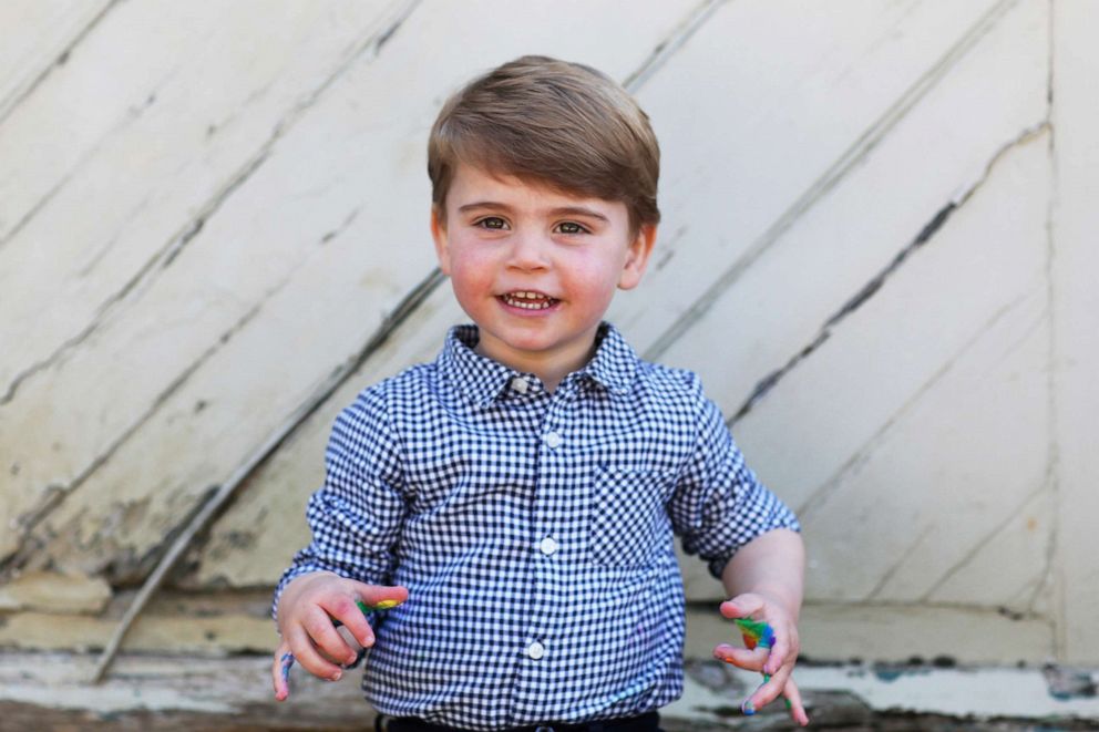 PHOTO: An undated handout photo released by Kensington Palace of Prince Louis, who celebrates his second birthday on April 23, 2020, taken by his mother, the Duchess of Cambridge, in Britain.