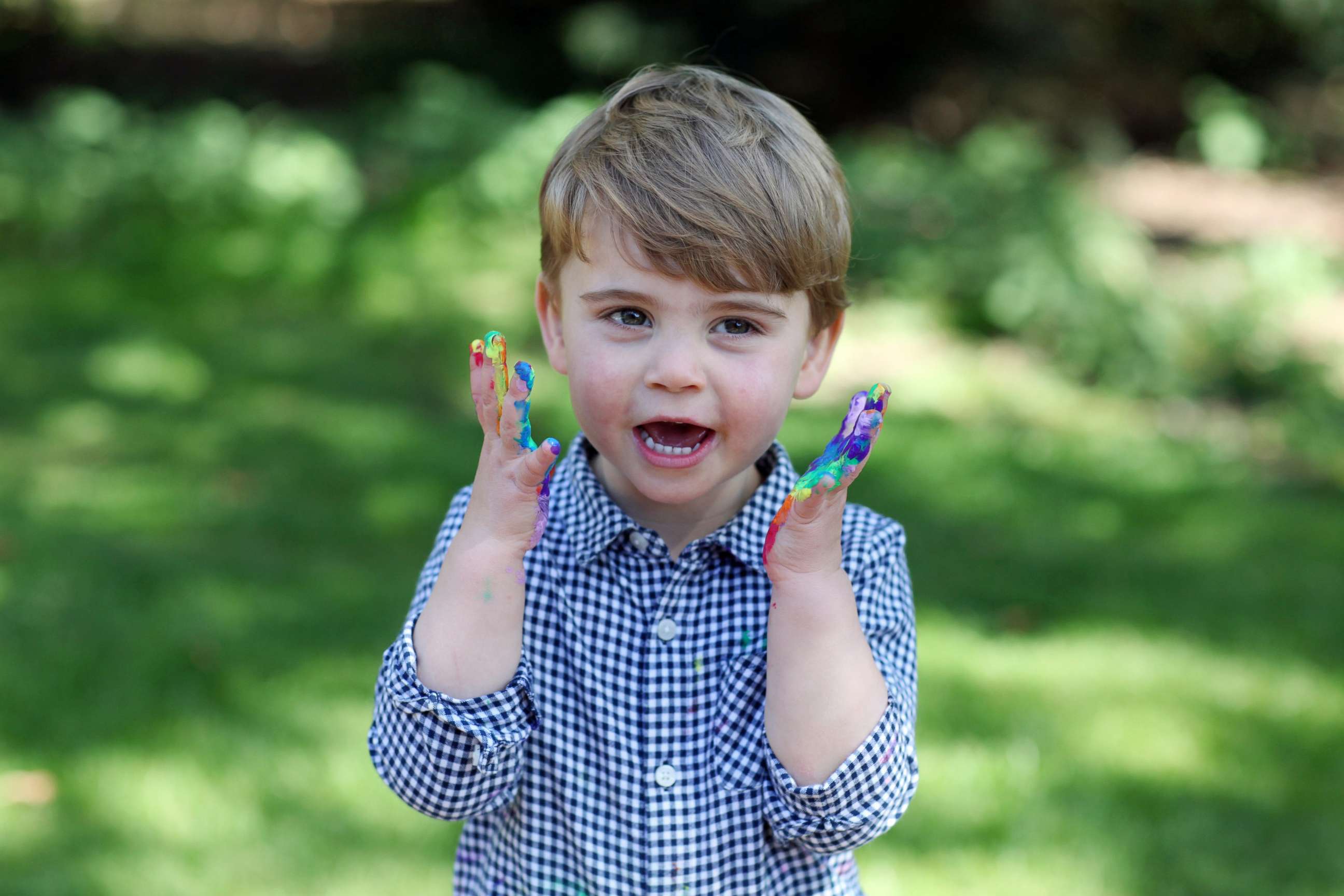 PHOTO: An undated handout photo released by Kensington Palace of Prince Louis, who celebrates his second birthday on April 23, 2020, taken by his mother, the Duchess of Cambridge, in Britain.