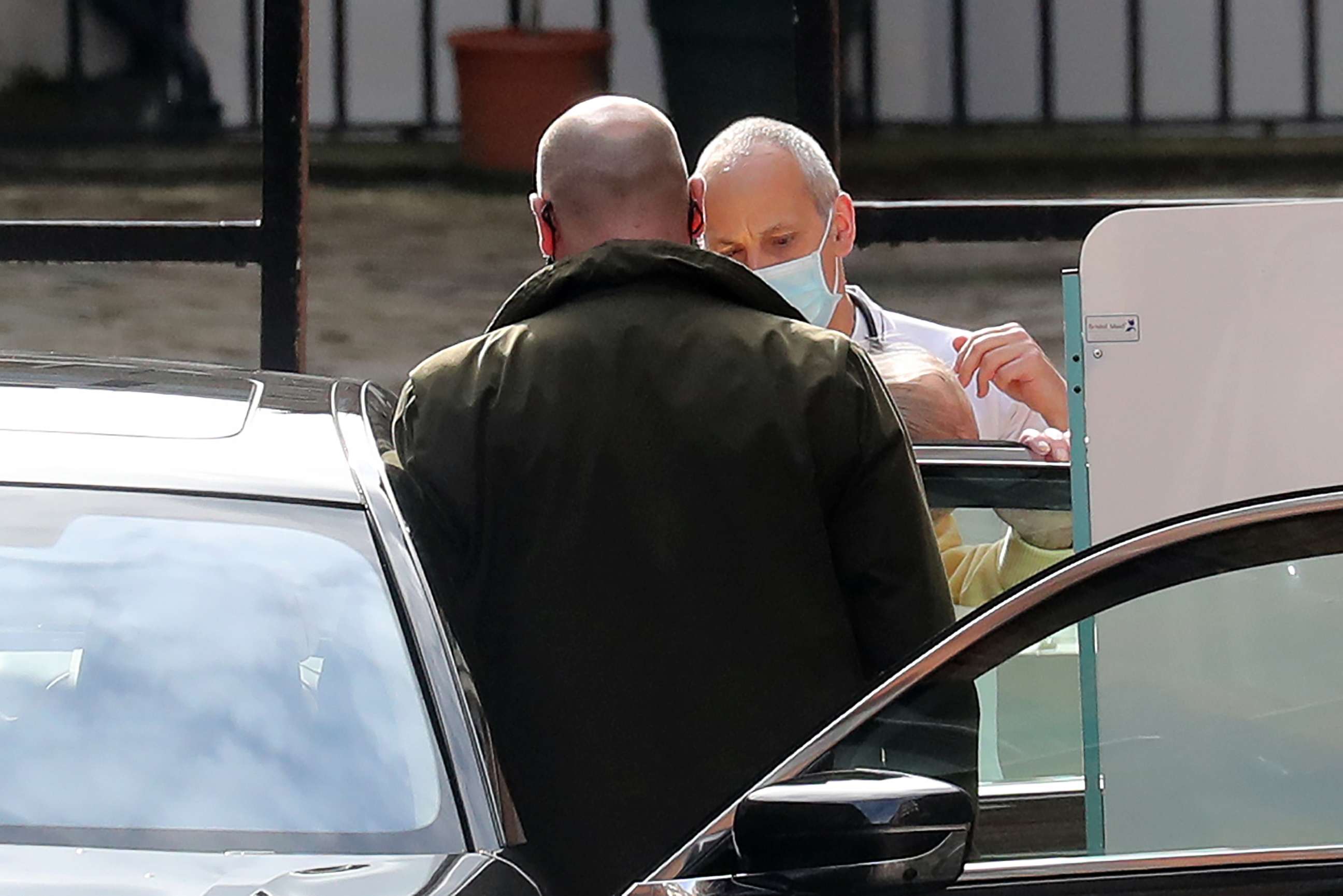 PHOTO: Prince Philip, Duke of Edinburgh obscured gets into a car as he is seen leaving King Edward VII Hospital on March 16, 2021 in London.