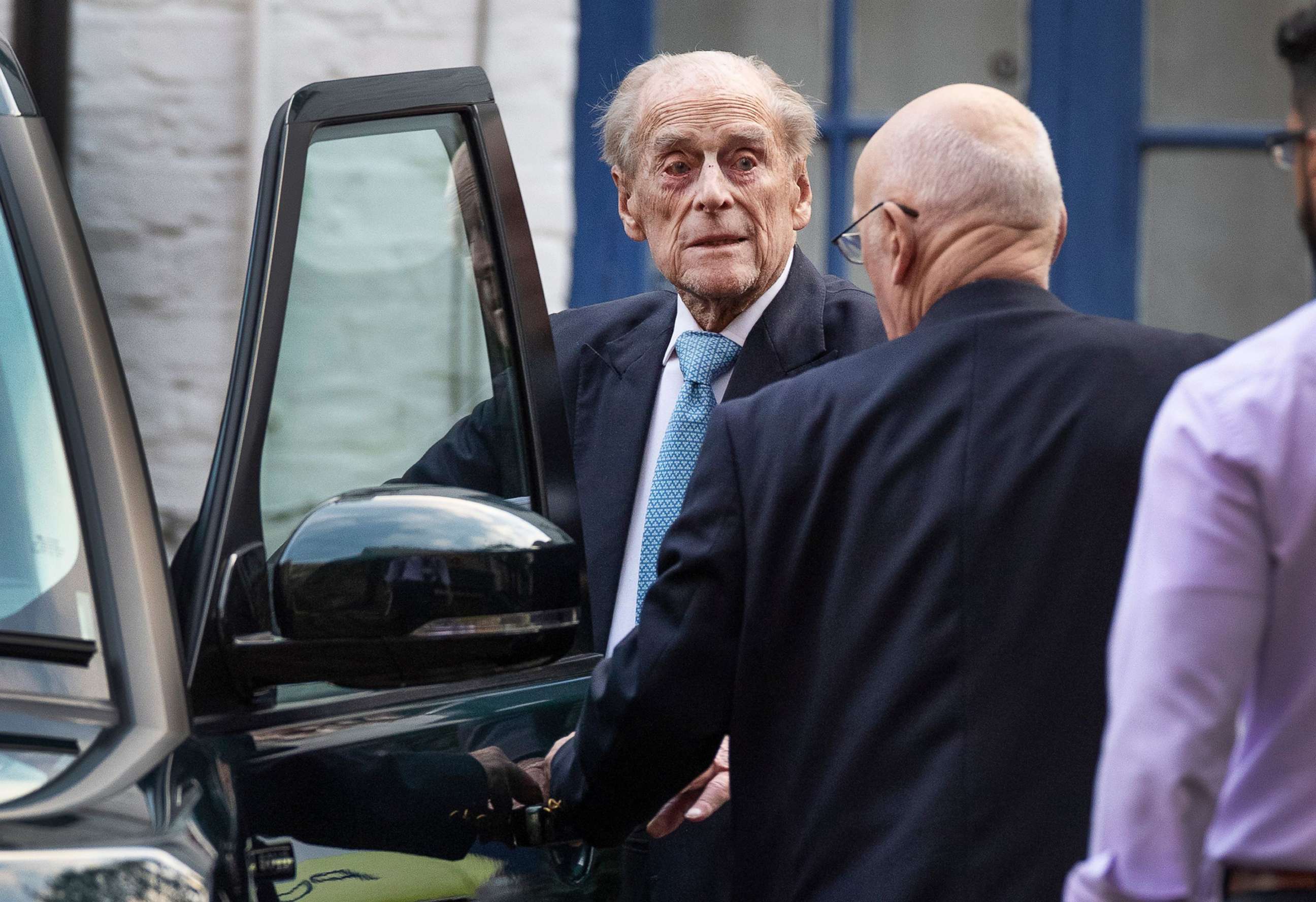 PHOTO: Prince Philip is  seen leaving King Edward VII hospital in London, Dec. 24, 2019.
