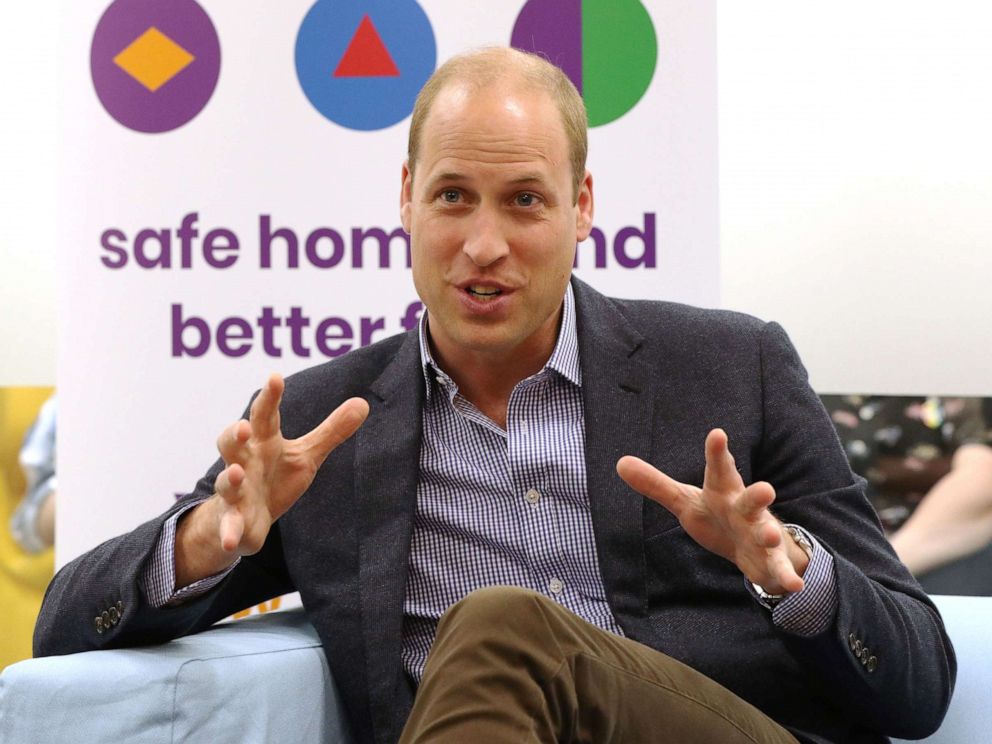 PHOTO: Prince William, Duke of Cambridge speaks to former and current service users during a visit to the Albert Kennedy Trust on June 26, 2019 in London.