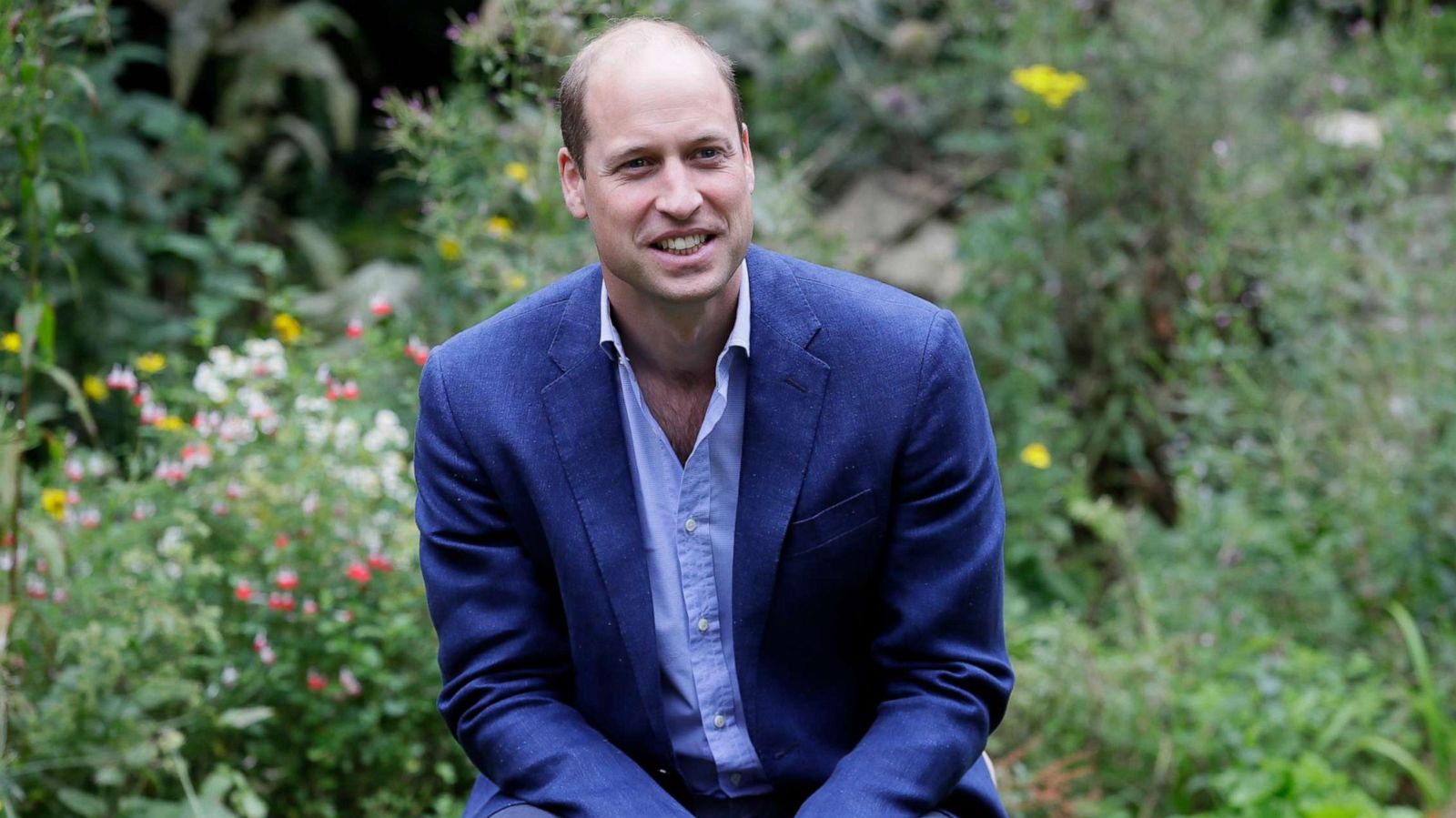 PHOTO: In this July 16, 2020, file photo, Britain's Prince William, Duke of Cambridge socially distances as he speaks at an event in Peterborough, U.K.