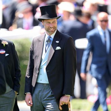 PHOTO: Prince William, Prince of Wales smiles as he attends day two of Royal Ascot at Ascot Racecourse on June 18, 2025, in Ascot, England. 