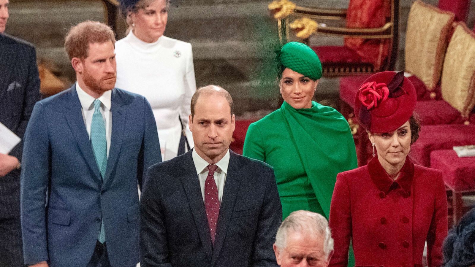 PHOTO: Prince Harry, Duke of Sussex, Meghan, Duchess of Sussex, Prince William, Duke of Cambridge, Catherine, Duchess of Cambridge and Prince Charles, Prince of Wales attend the Commonwealth Day Service 2020 on March 9, 2020, in London.