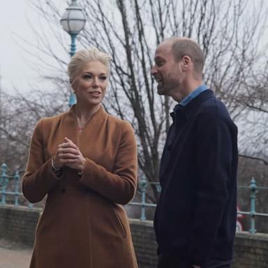 PHOTO: Prince William and Hannah Waddingham discuss "The Earthshot Report," a documentary highlighting inspiring environmental solutions from across the globe.