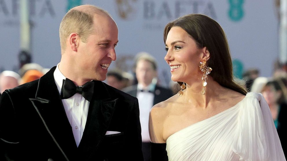 Prens William ve Kate, 2023 BAFTA kırmızı halısında nadir bulunan kraliyet PDA’sını sergiliyor