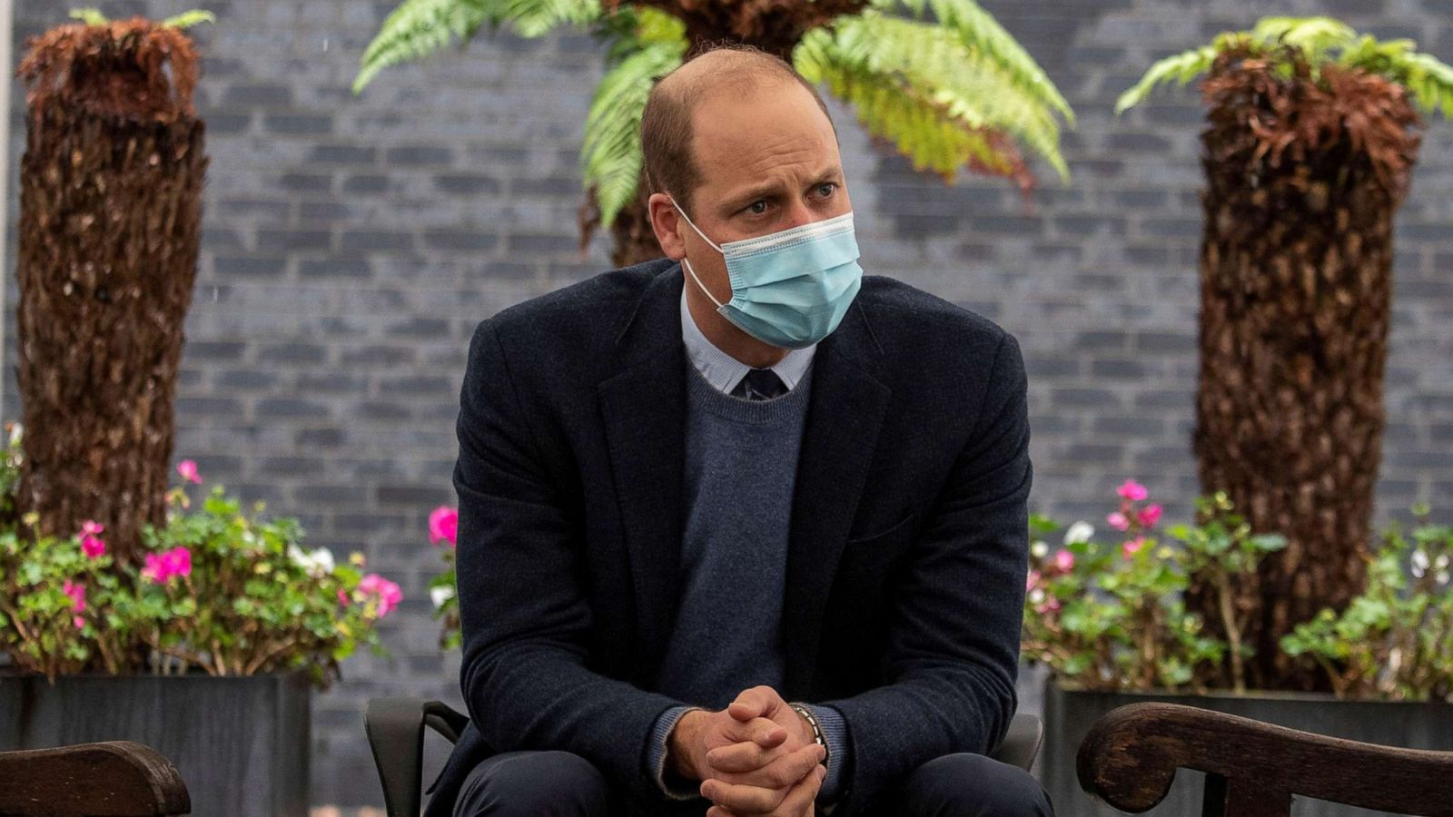 PHOTO: Britain's Prince William attends a groundbreaking ceremony at The Royal Marsden in Surrey, Britain Oct. 21, 2020.