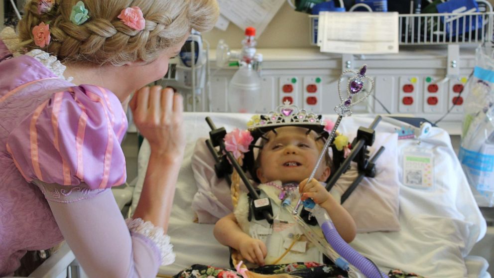 PHOTO: 21-month-old Emma Krall received a special Disney princess surprise at Seattle Children's.