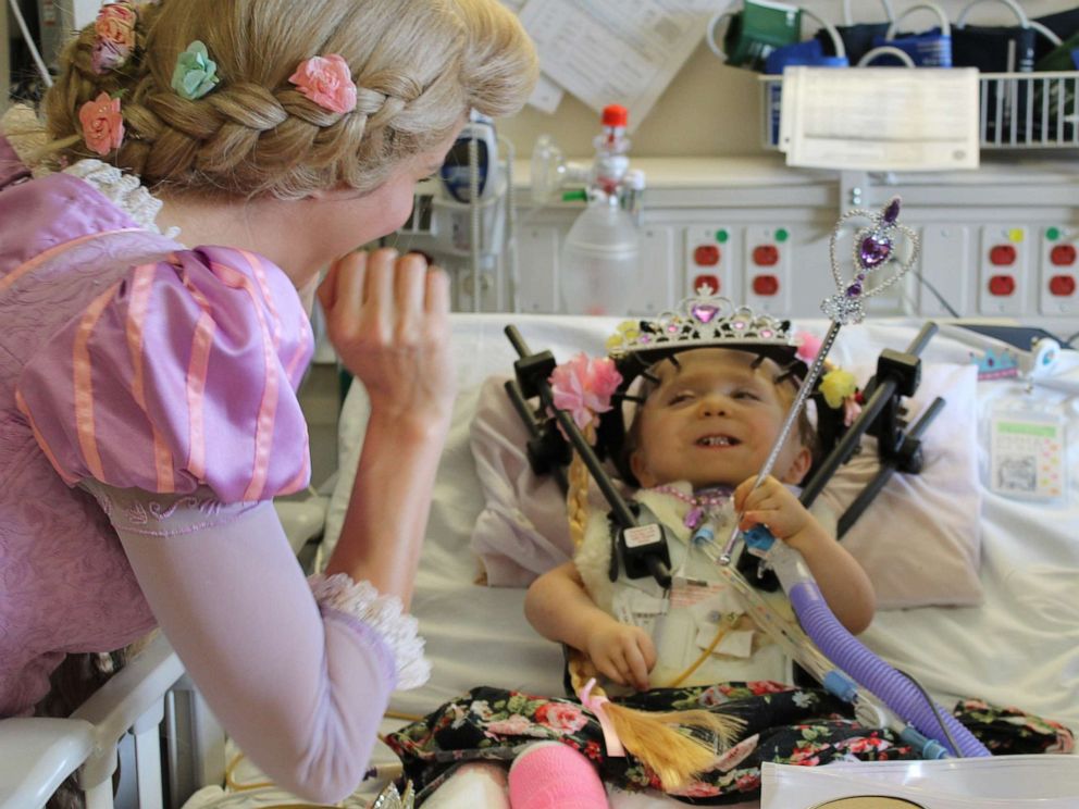 PHOTO: 21-month-old Emma Krall received a special Disney princess surprise at Seattle Childrens.