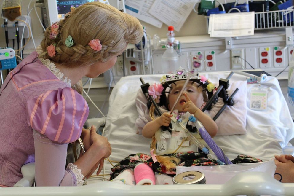 PHOTO: 21-month-old Emma Krall received a special Disney princess surprise at Seattle Children's.
