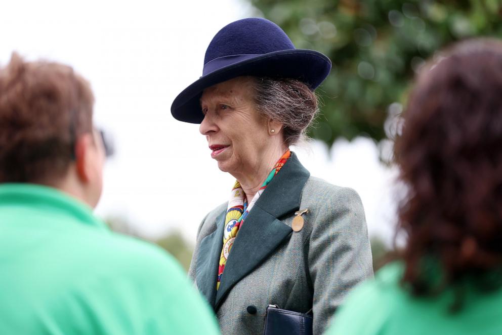 PHOTO: Princess Anne, Princess Royal visits the Riding for the Disabled Association (RDA) National Championships at Hartpury University and Hartpury College on July 12, 2024 in Gloucester, England. 