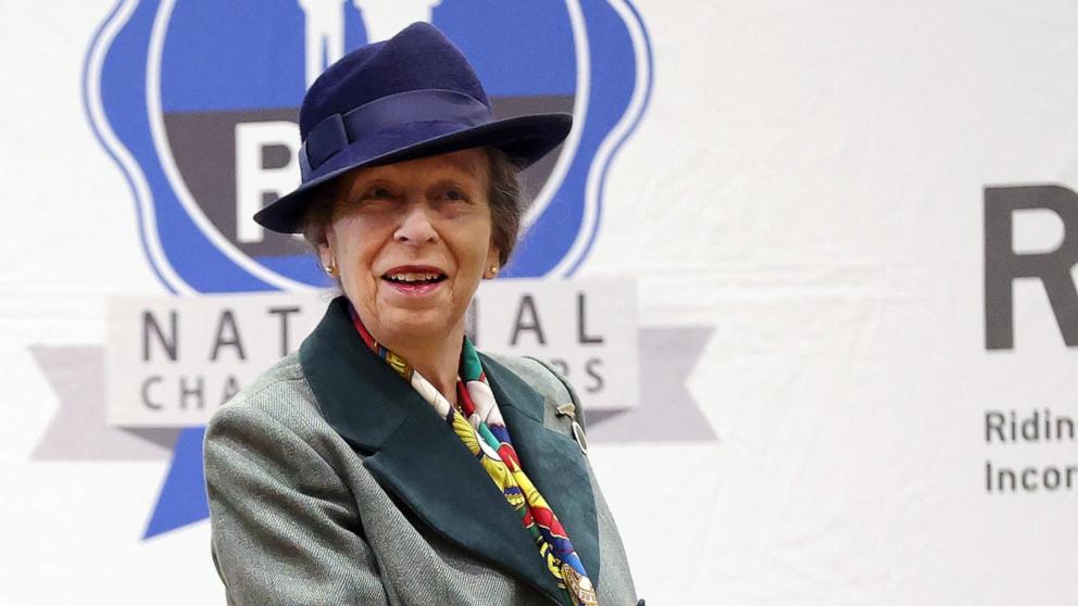 PHOTO: Princess Anne, Princess Royal visits the Riding for the Disabled Association (RDA) National Championships at Hartpury University and Hartpury College on July 12, 2024 in Gloucester, England. 