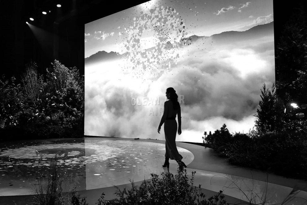 PHOTO: Catherine, Princess of Wales, walks onto the stage during rehearsals for the Earthshot Awards at MGM Music Hall at Fenway on Dec. 1, 2022, in Boston.