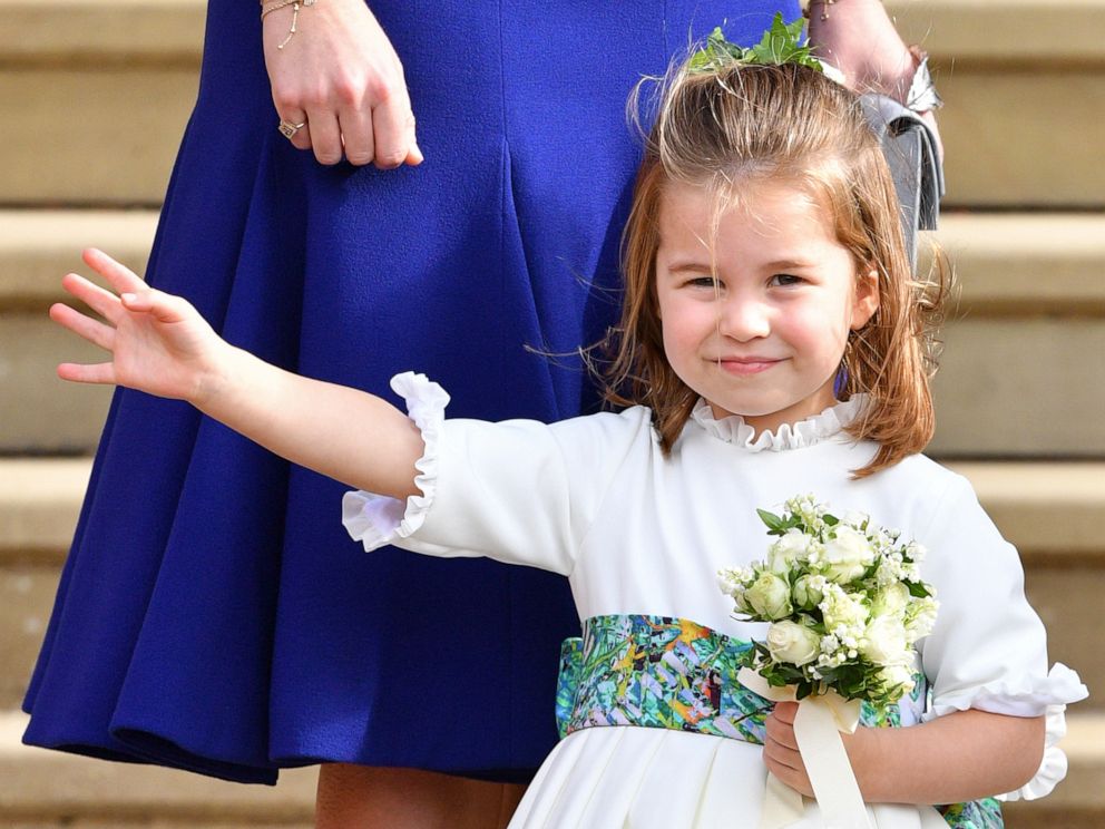 PHOTO: Princess Charlotte of Cambridge attends the wedding of Princess Eugenie of York and Jack Brooksbank at St George's Chapel, Oct. 12, 2018, in Windsor, England.