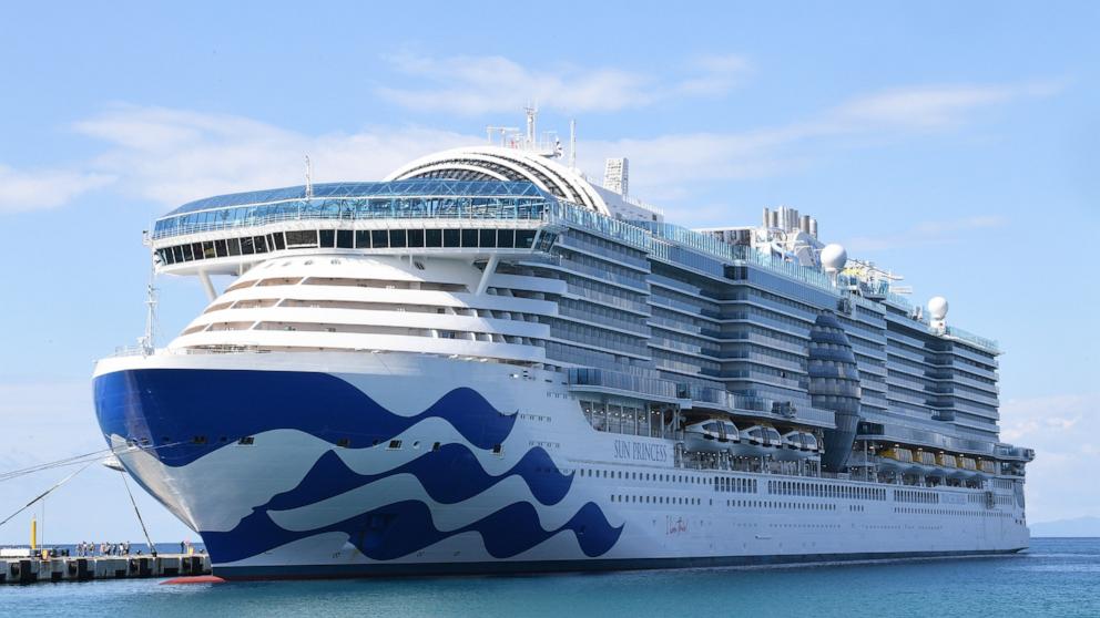 PHOTO: In this March 15, 2024, file photo, the Sun Princess moored in the town of Kusadasi, Turkey. 