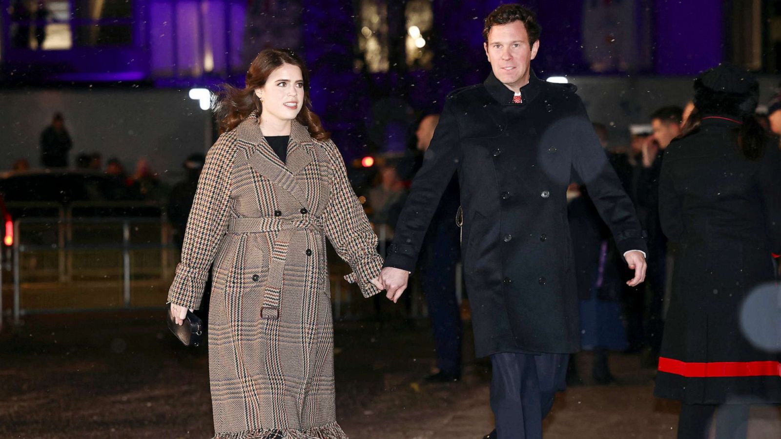 PHOTO: FILE - Britain's Britain's Princess Eugenie and Jack Brooksbank attend the Together At Christmas carol service at Westminster Abbey, in London, Dec. 15, 2022.