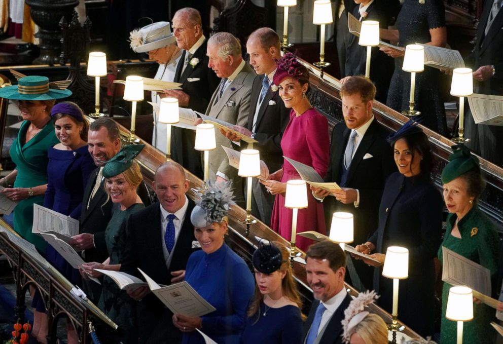 PHOTO: The Royal family at the wedding of Princess Eugenie and Jack Brooksbank at St George's Chapel in Windsor Castle, Windsor, Britain, Oct. 12, 2018.