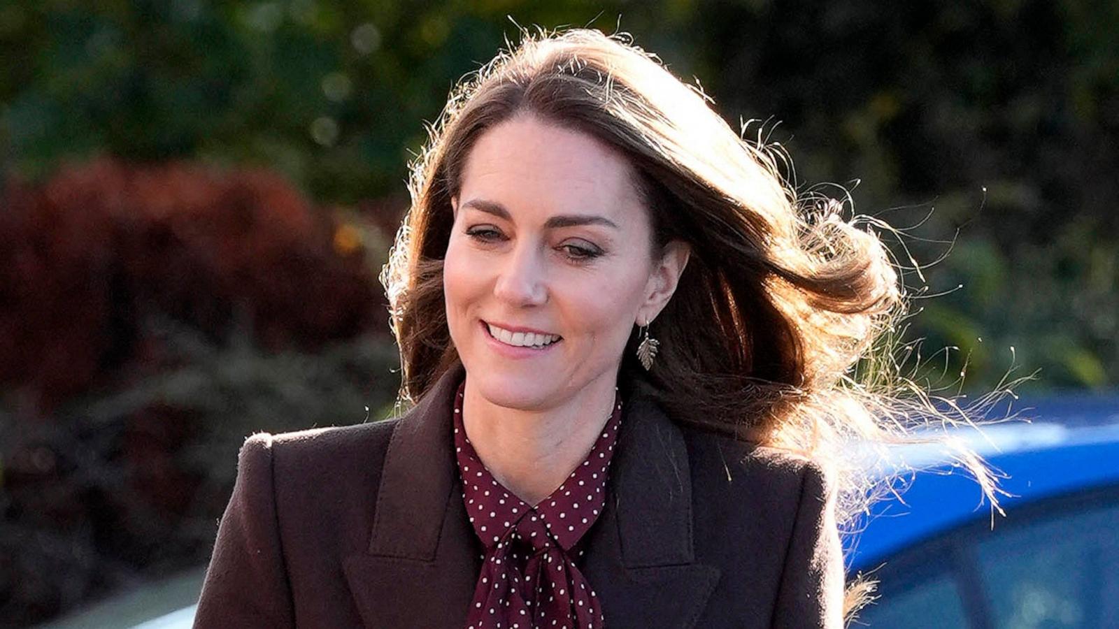 PHOTO: Britain's Catherine, Princess of Wales arrives for a visit to Southport Community Centre in Southport, north west England on October 10, 2024.